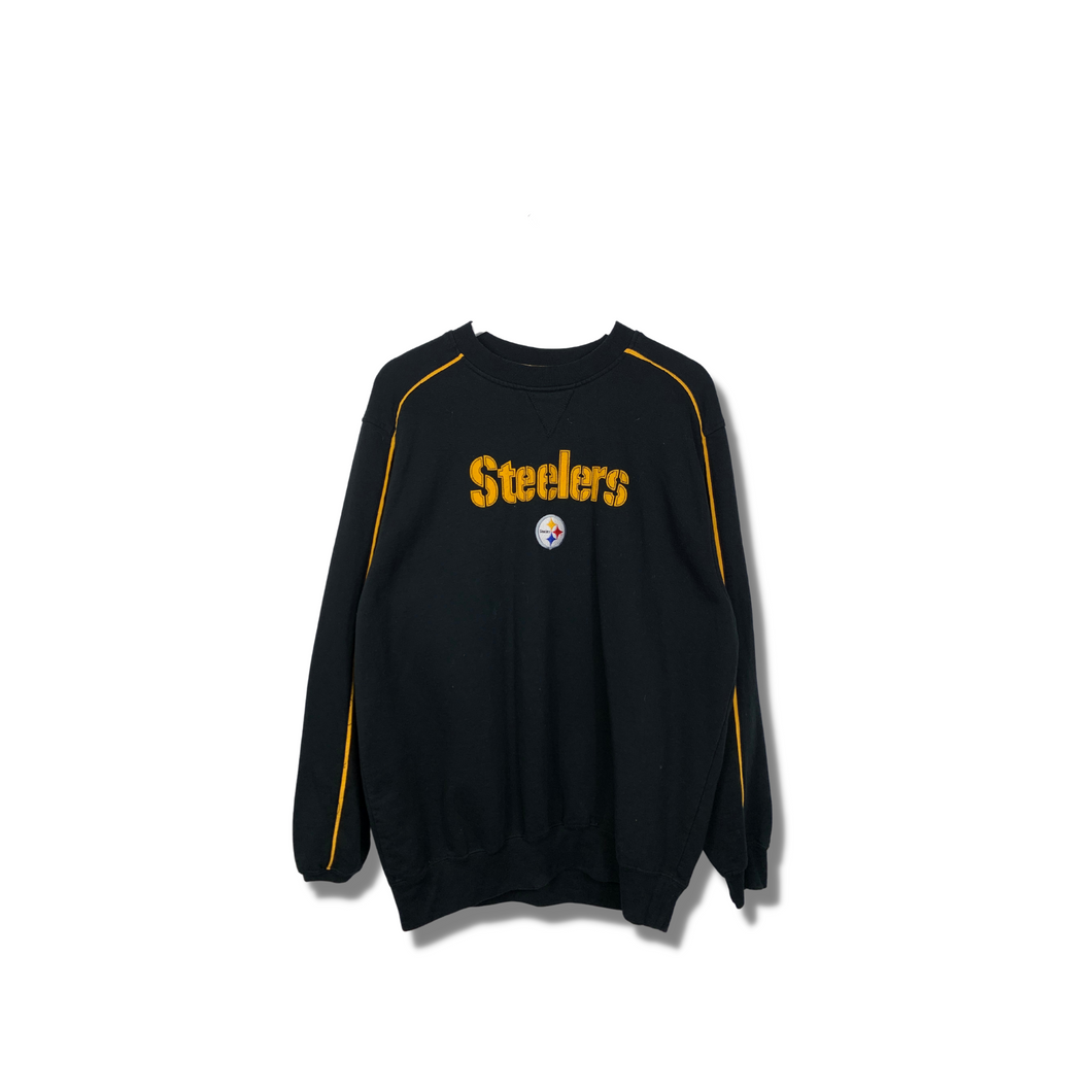 NFL - PITTSBURGH STEELERS EMBROIDERED CREWNECK - LARGE