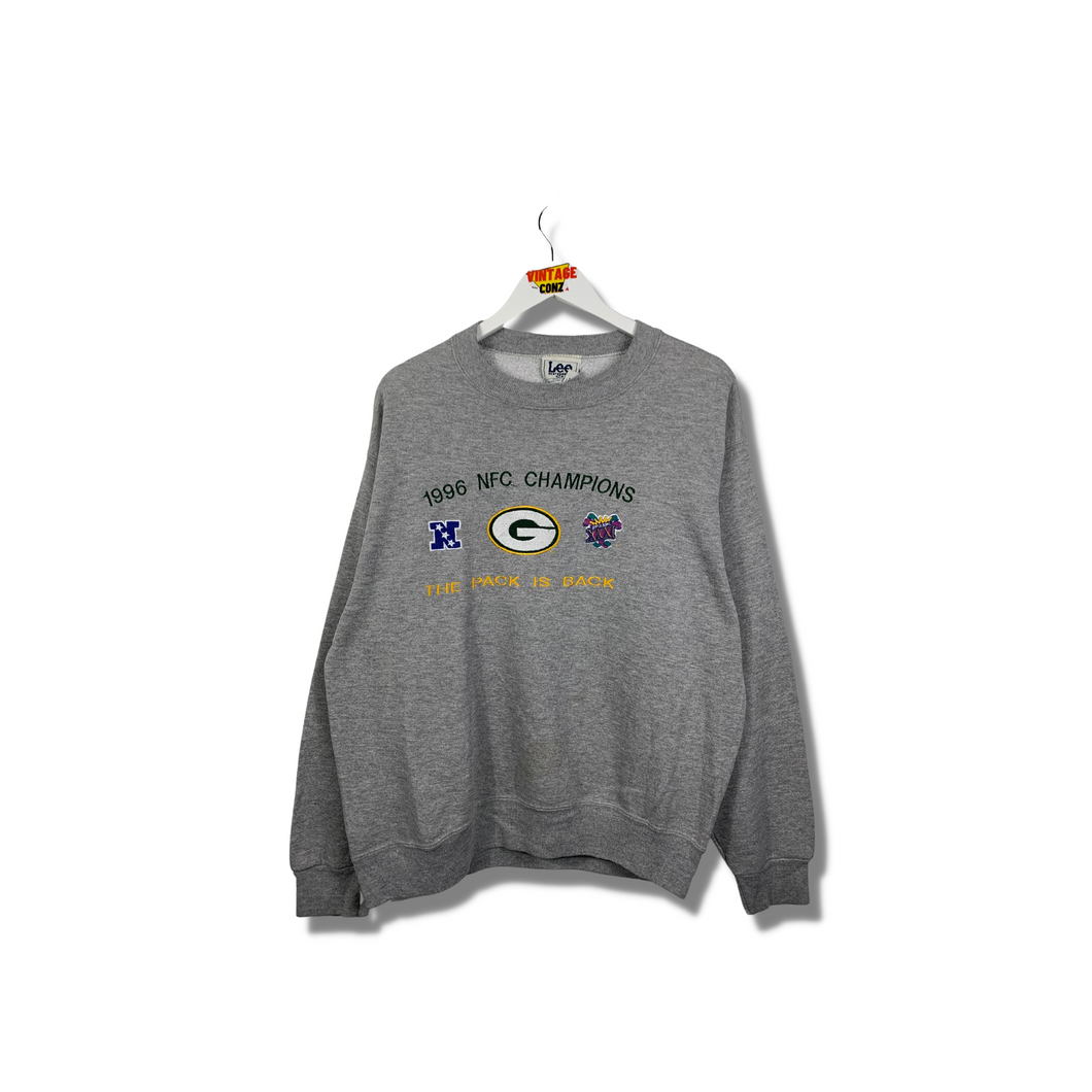 NFL - GREEN BAY PACKERS CHAMPIONSHIP EMBROIDERED CREWNECK - MEDIUM / LARGE