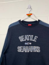 Load image into Gallery viewer, NFL - SEATTLE SEAHAWKS EMBROIDERED CREWNECK - MENS SMALL / WOMANS LARGE
