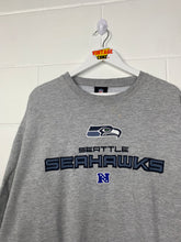 Load image into Gallery viewer, NFL - SEATTLE SEAHAWKES EMBROIDERED CREWNECK - XL OVERSIZED / 2XL
