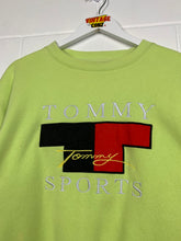 Load image into Gallery viewer, LIME TOMMY SPORTS EMBROIDERED CREWNECK - LARGE OVERSIZED / XL
