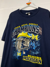 Load image into Gallery viewer, NCAA - MICHIGAN WOLVERINES CHAMPIONSHIP HELMET T-SHIRT - LARGE / OVERSIZED
