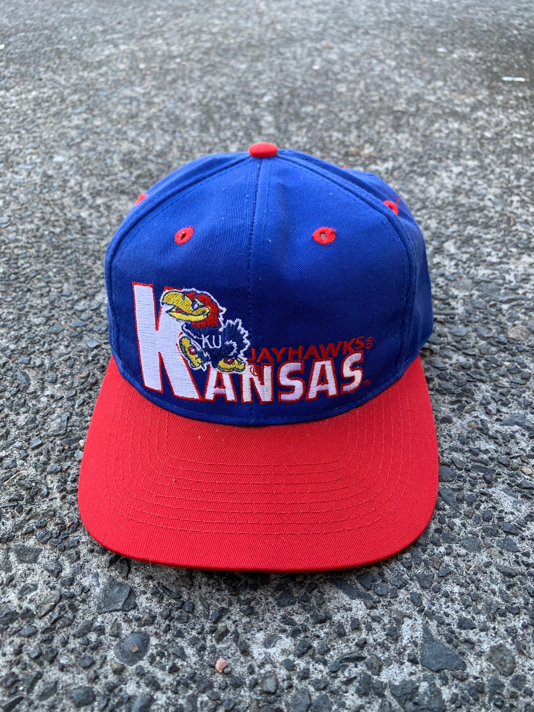 NCAA - KANSAS JAYHAWKS VINTAGE HAT SNAPBACK - ONE SIZE FITS ALL ( OSFA )
