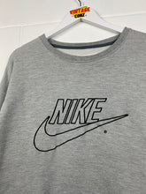 Load image into Gallery viewer, NIKE GREY SWOOSH EMBROIDERED CREWNECK - XL
